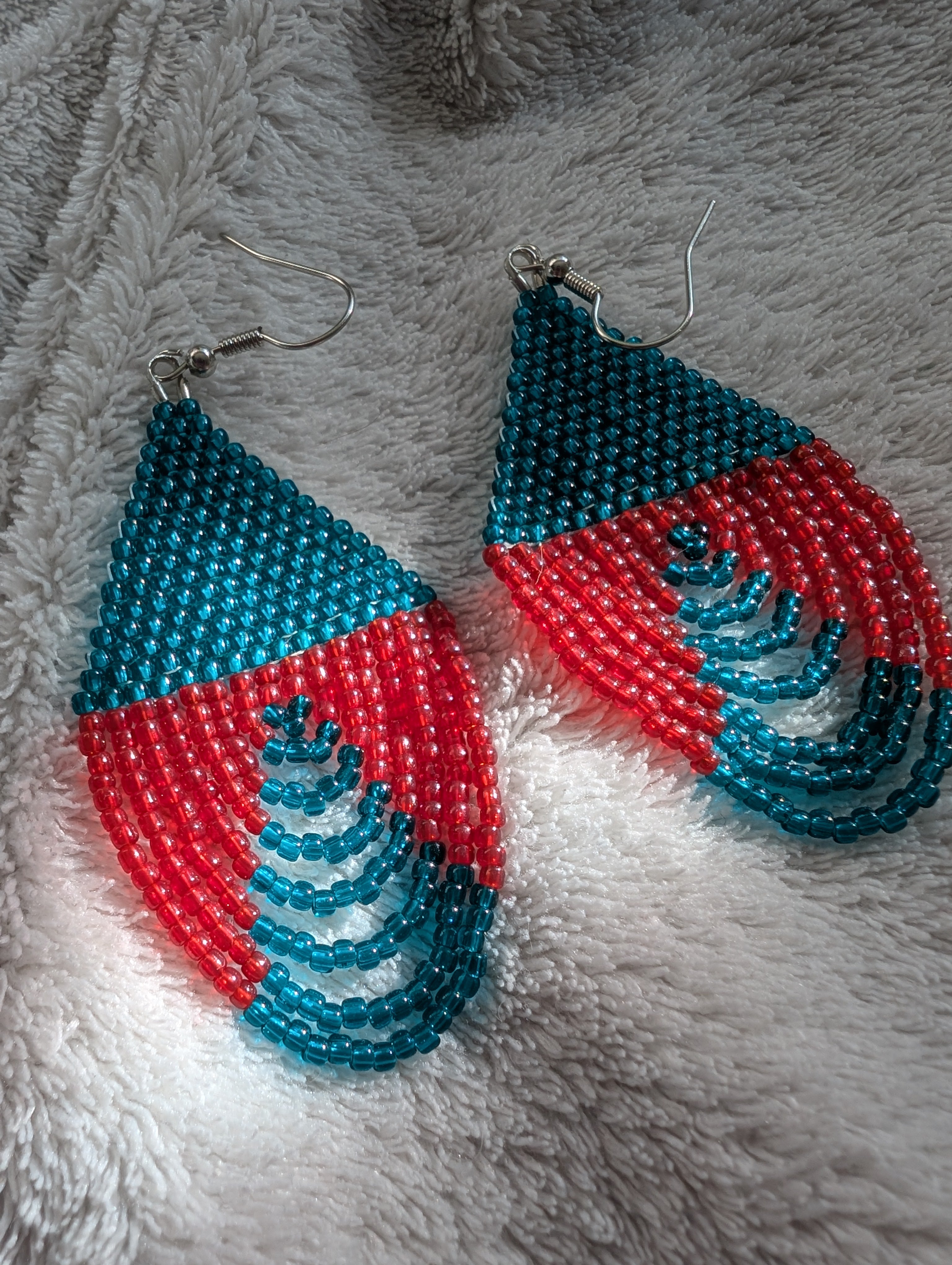 Handcrafted Geometric Movement Beaded Earrings - Japanese Toho & Miyuki Beads