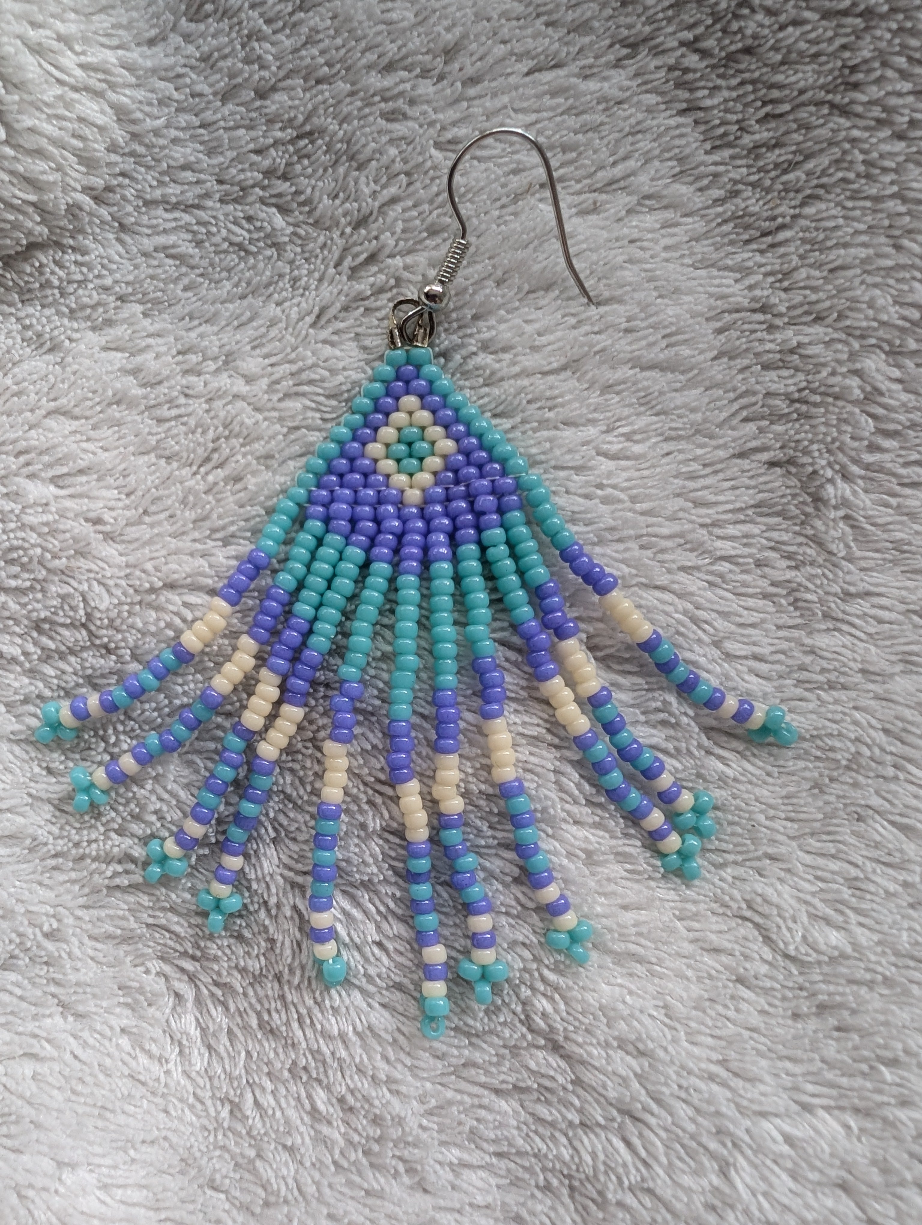 Handcrafted Fringed Statement Beaded Earrings - Japanese Toho & Miyuki Beads