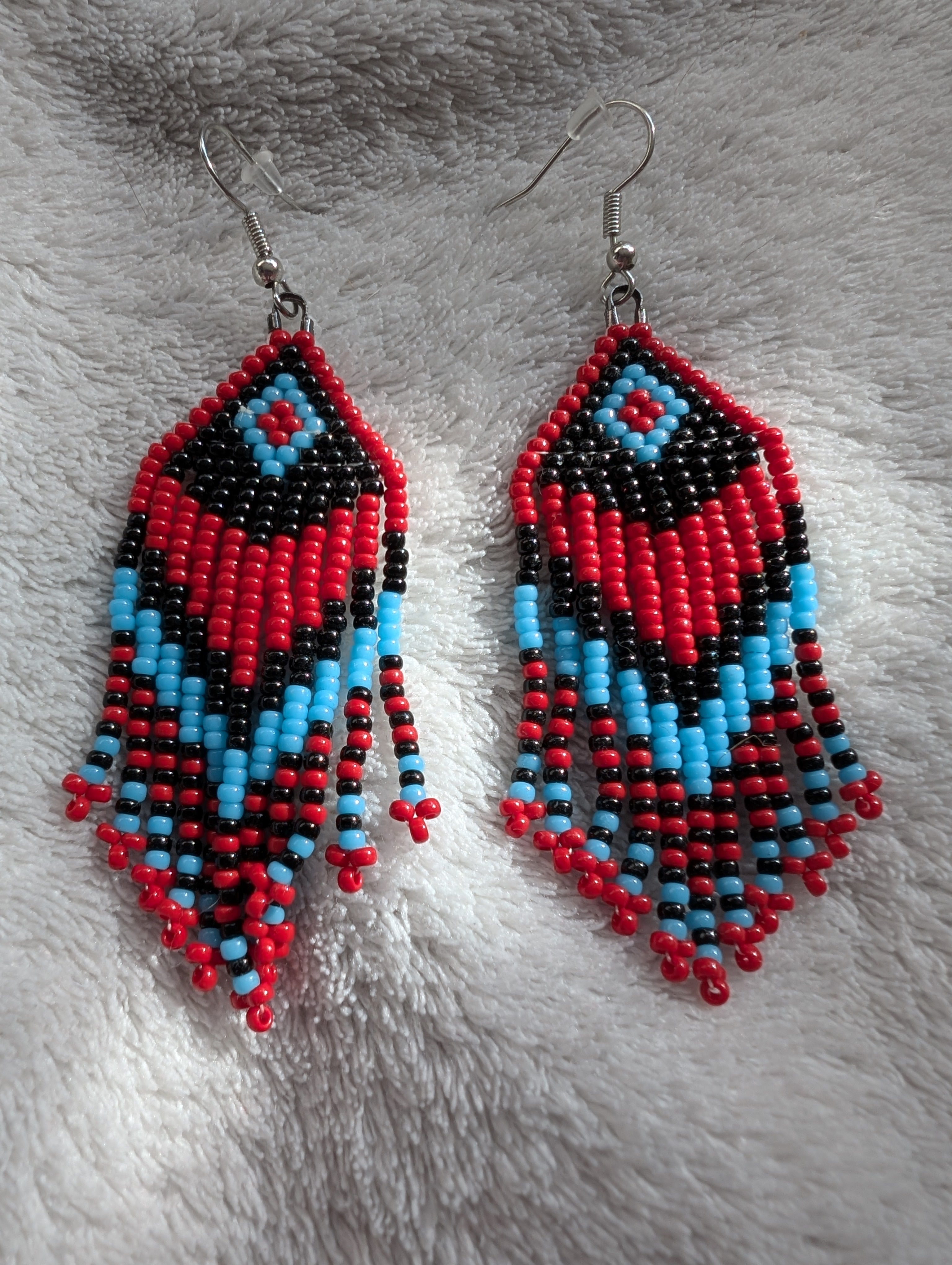 Handcrafted Fringed Statement Beaded Earrings - Japanese Toho & Miyuki Beads