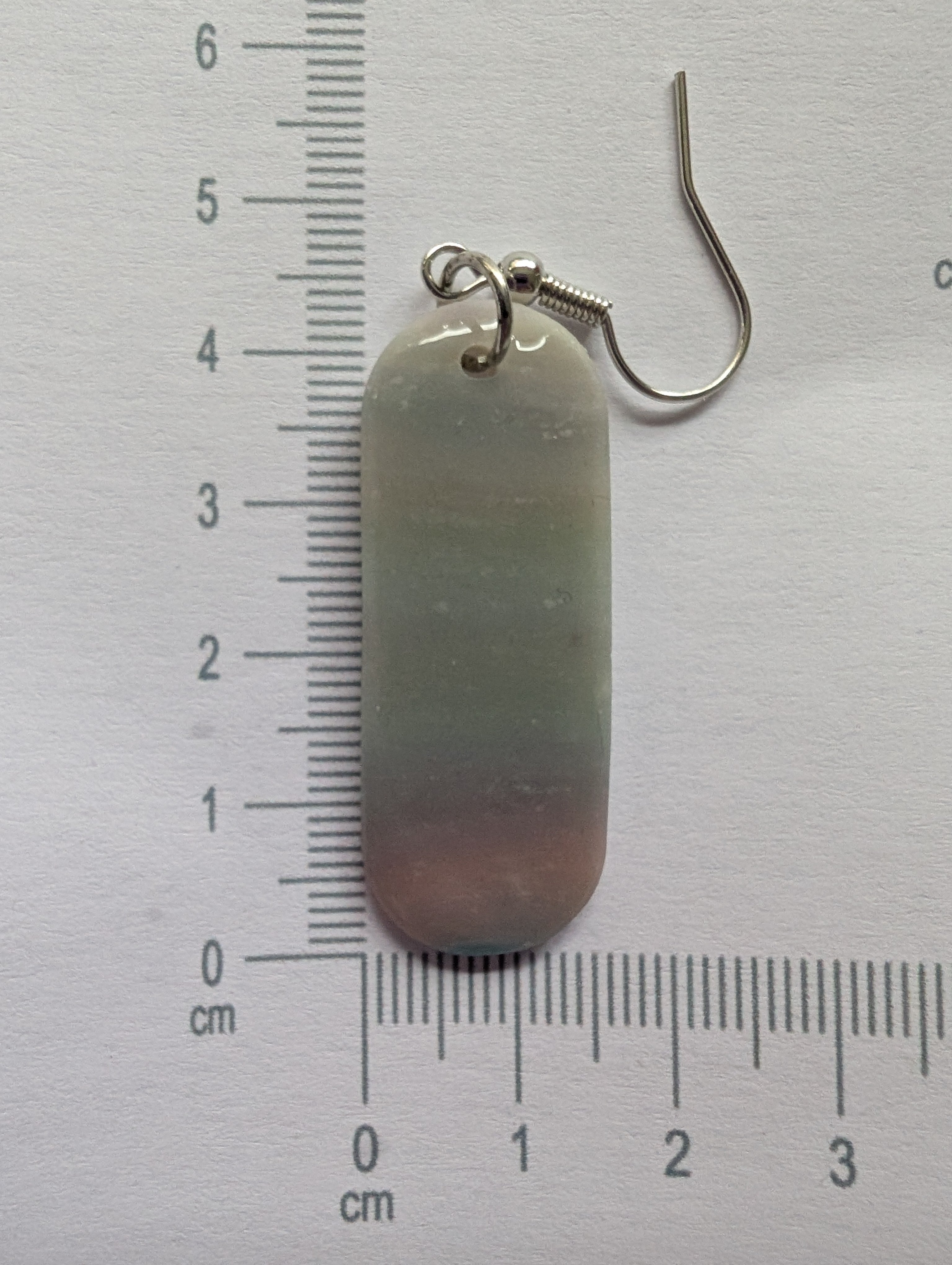 Handmade Semi-Translucent Stone Effect Earrings - Natural Gradient Design