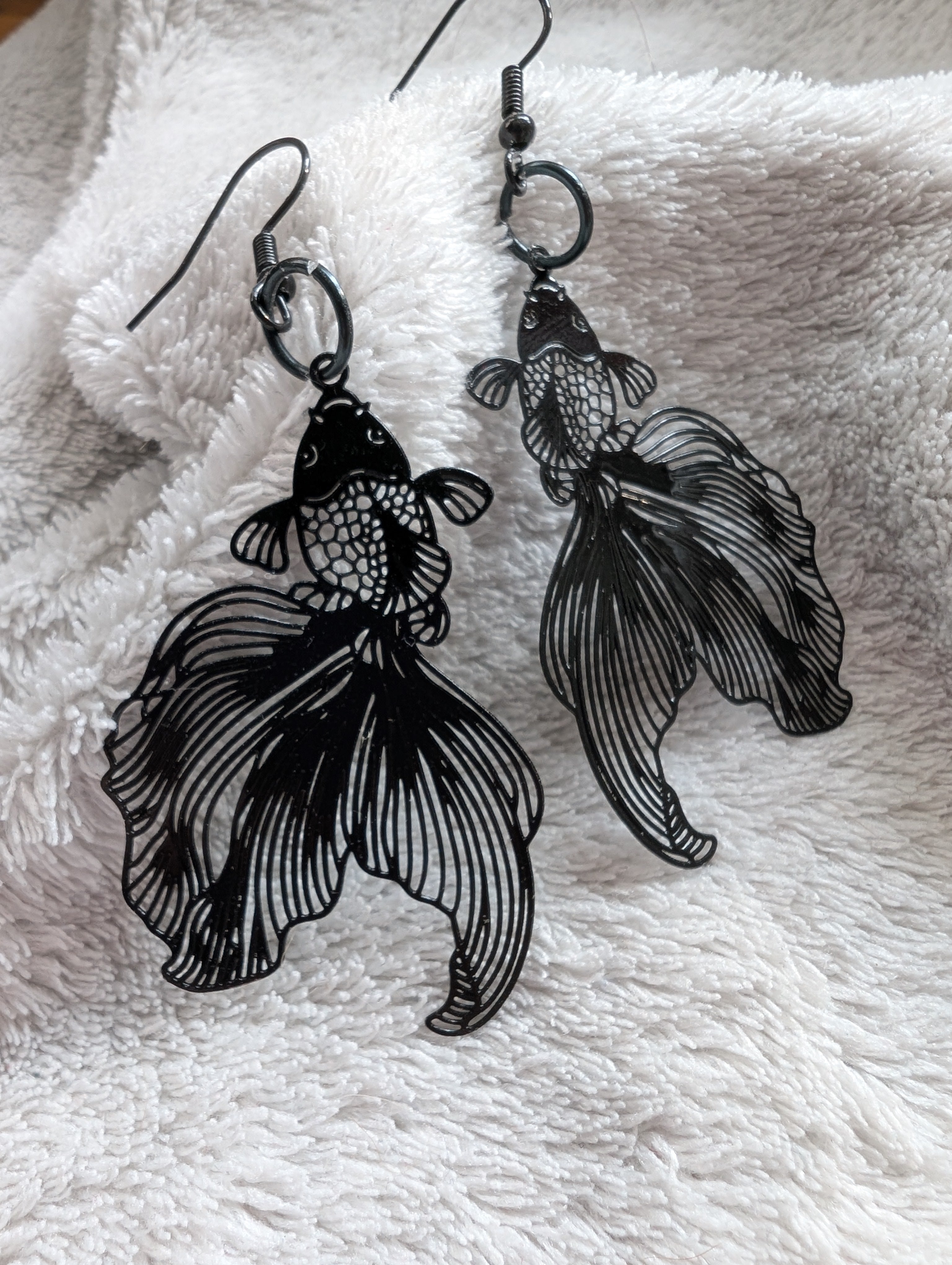 Koi Fish Earrings - Dramatic Statement Jewelry