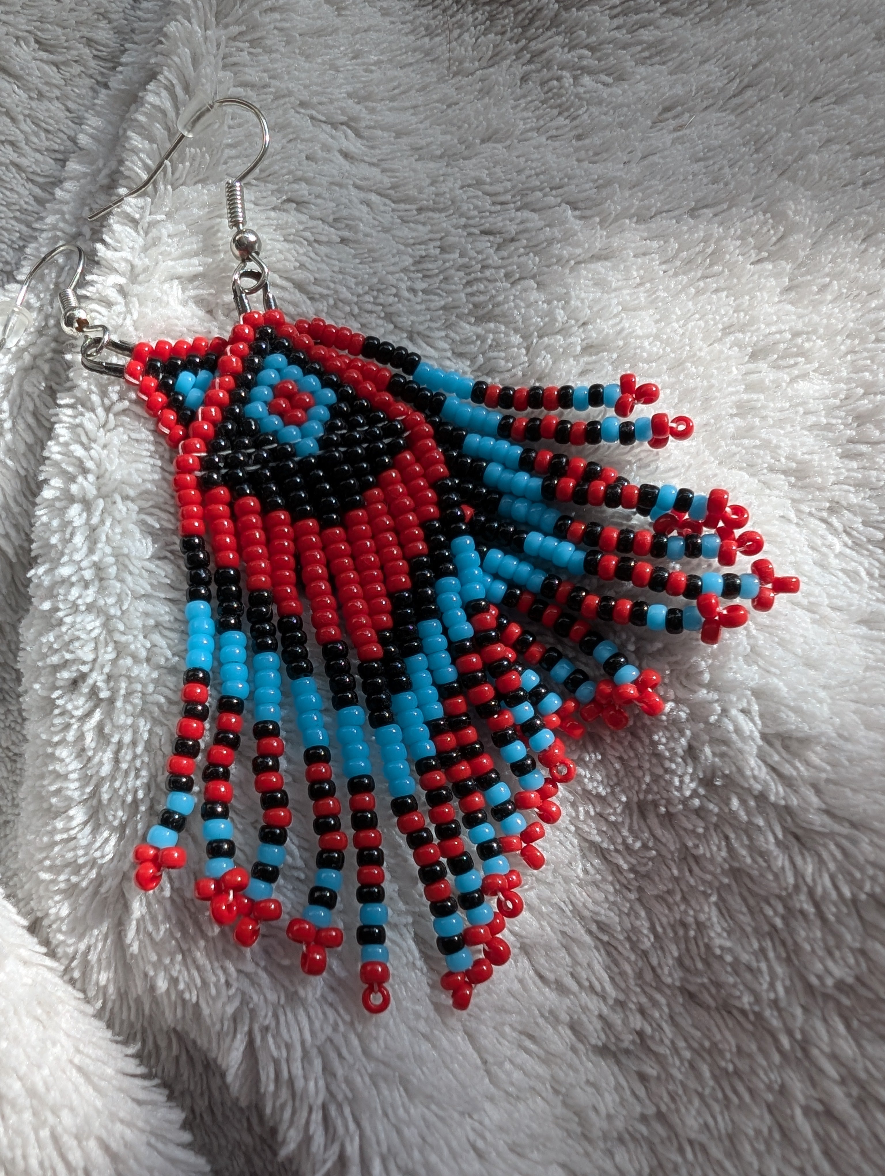 Handcrafted Fringed Statement Beaded Earrings - Japanese Toho & Miyuki Beads