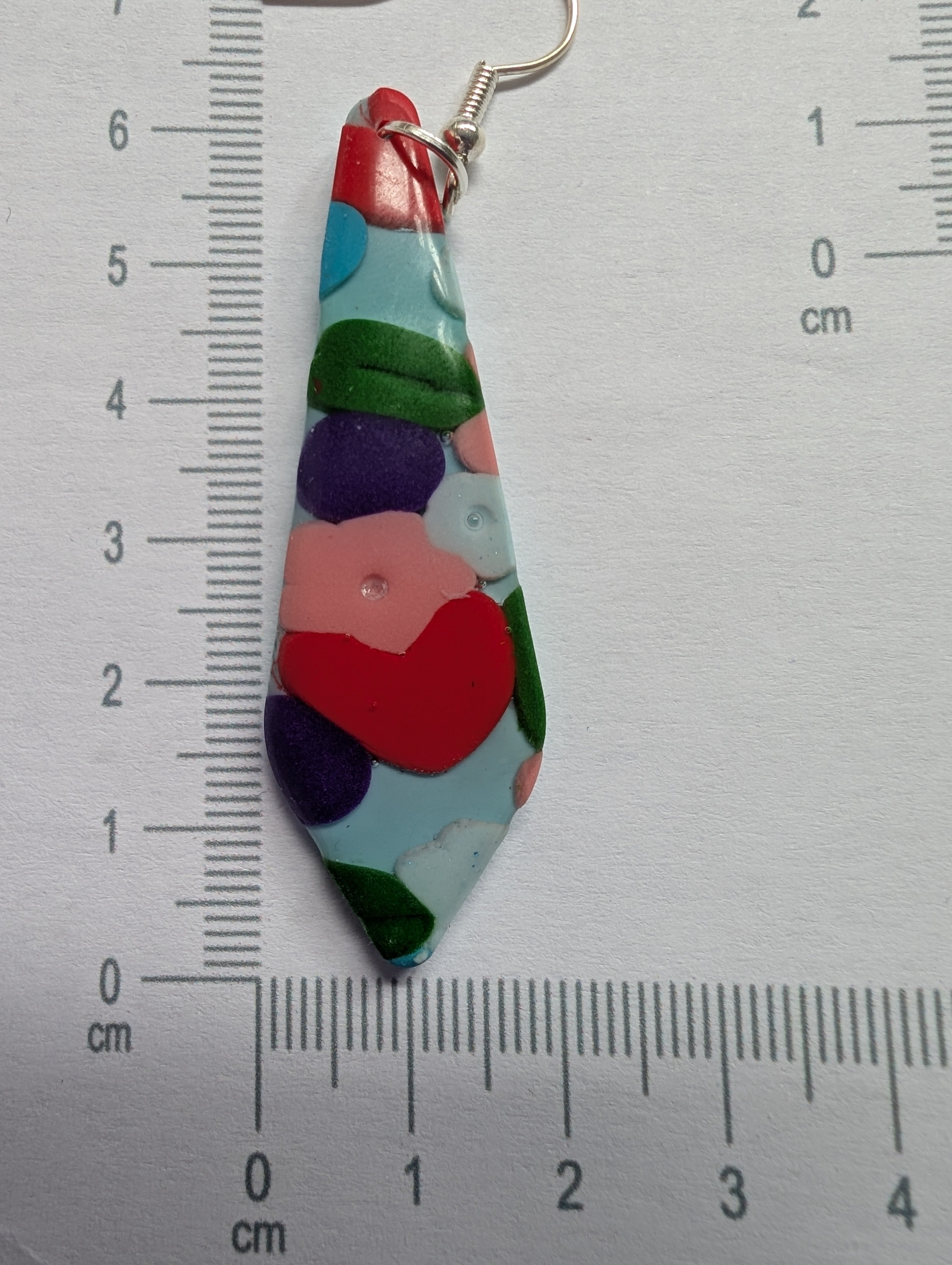 60s Style Flower Power Earrings - Handcrafted with Epoxy Resin