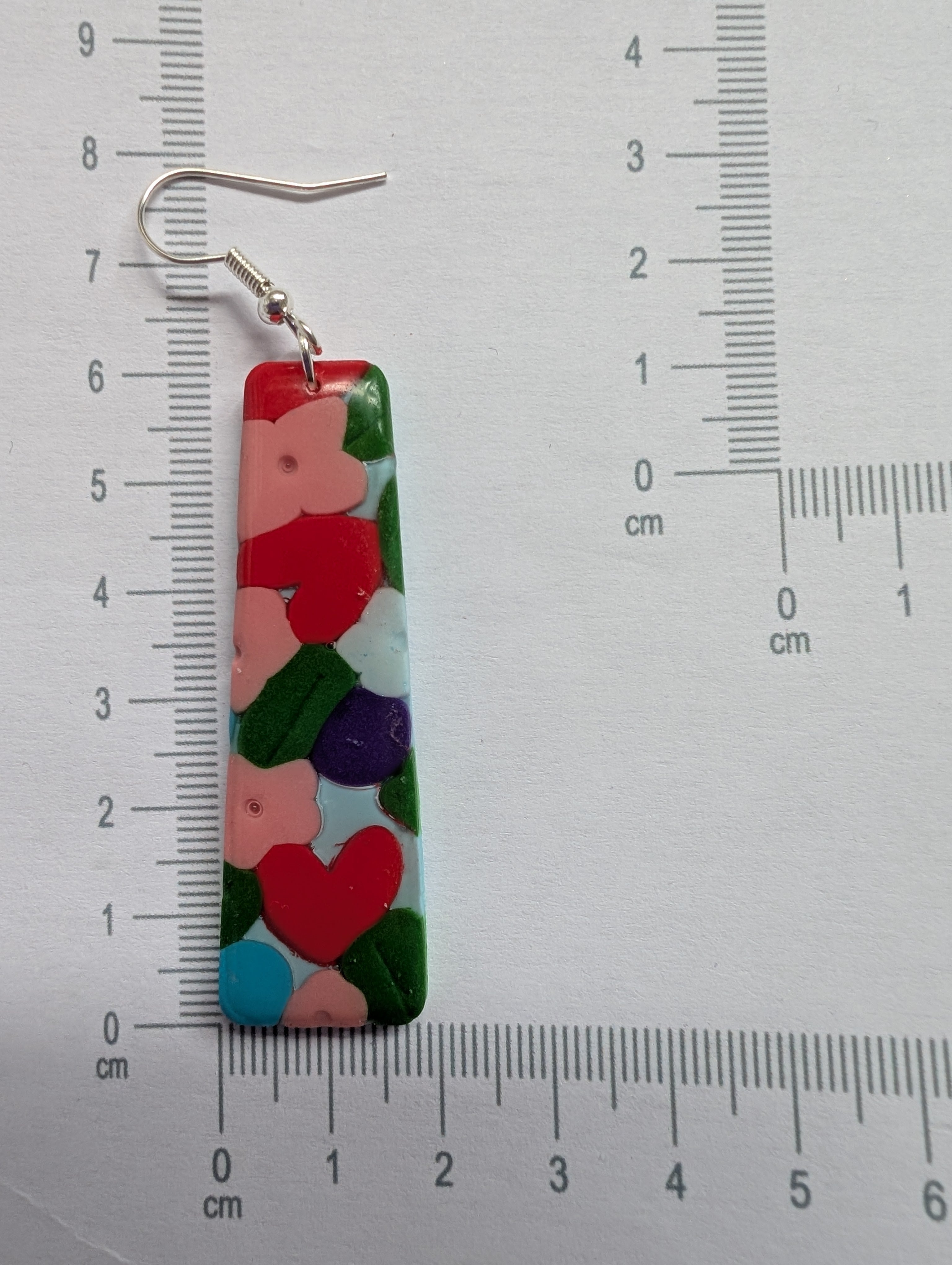 60s Style Flower Power Earrings - Handcrafted with Epoxy Resin