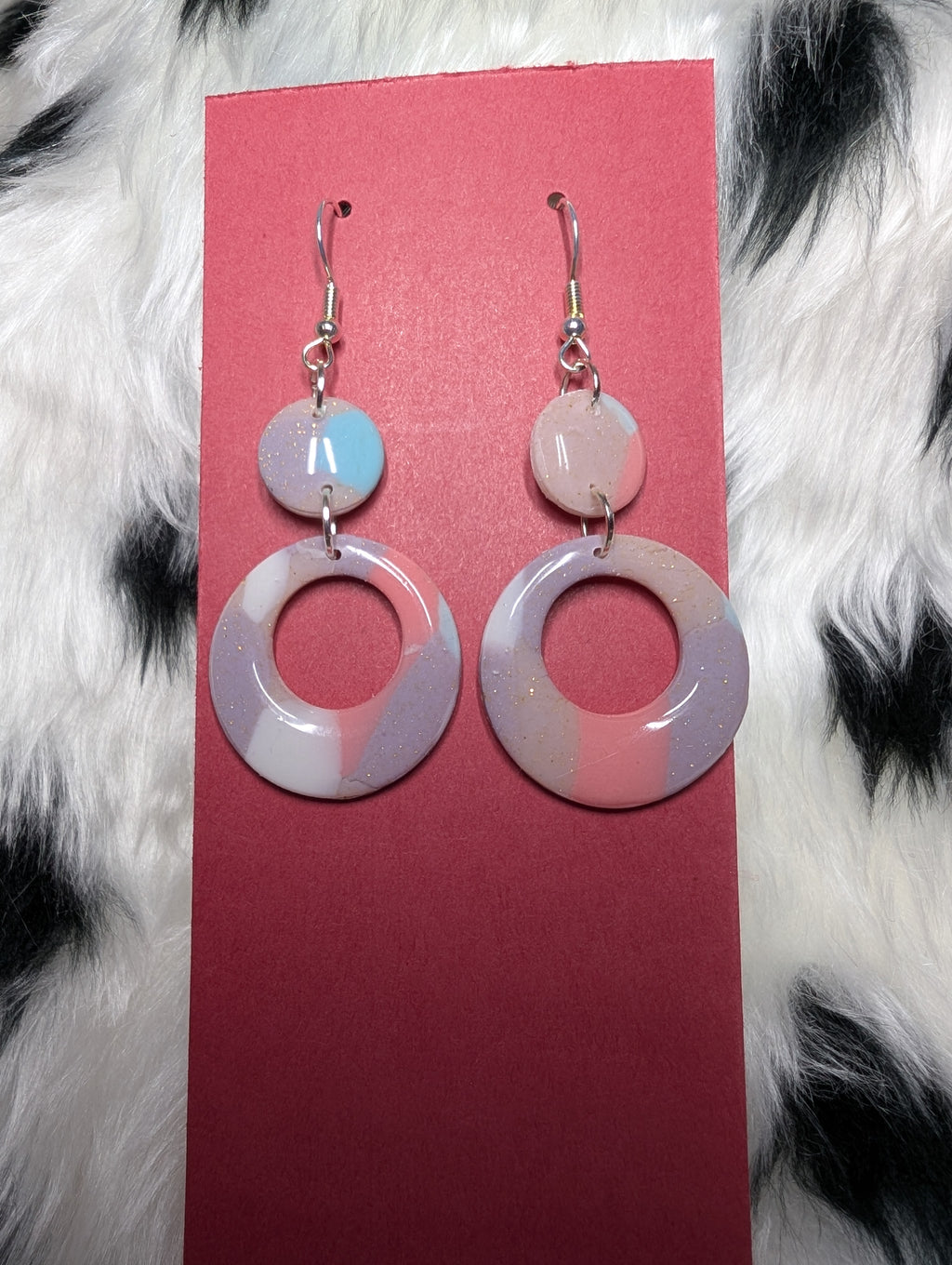 Tiered Polymer Clay Pastel Earrings