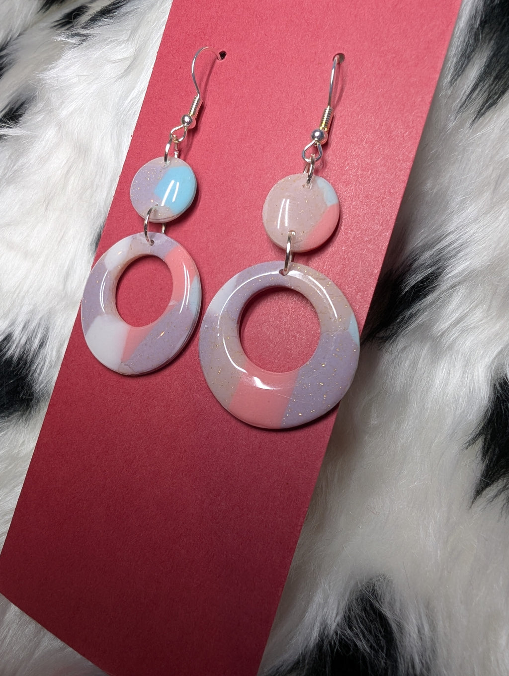 Tiered Polymer Clay Pastel Earrings
