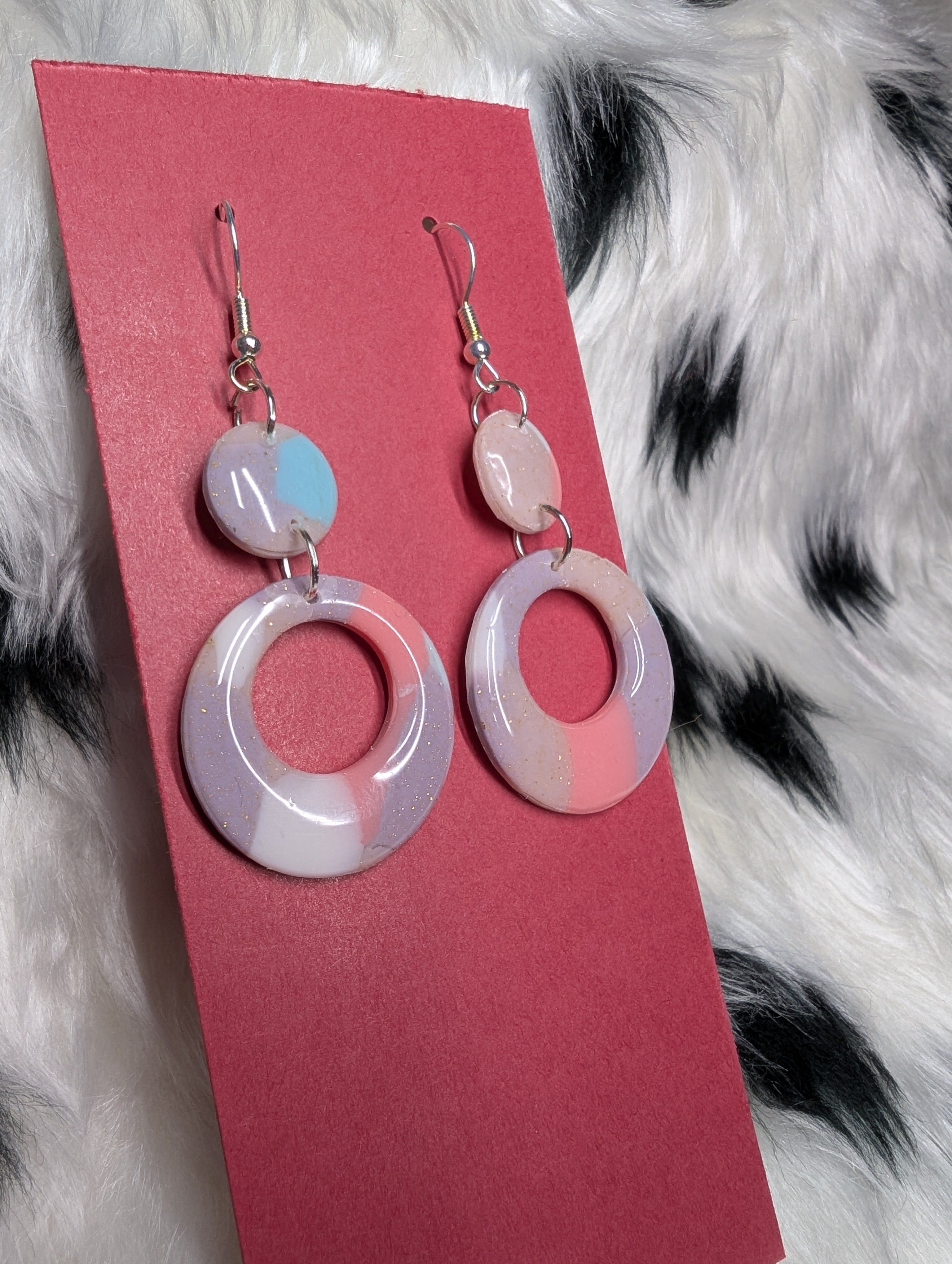 Tiered Polymer Clay Pastel Earrings