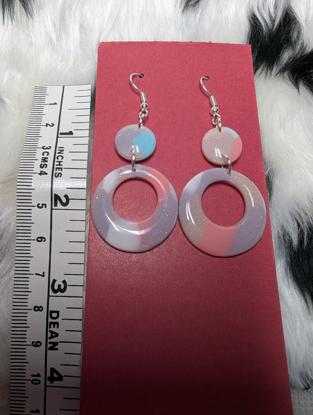 Tiered Polymer Clay Pastel Earrings