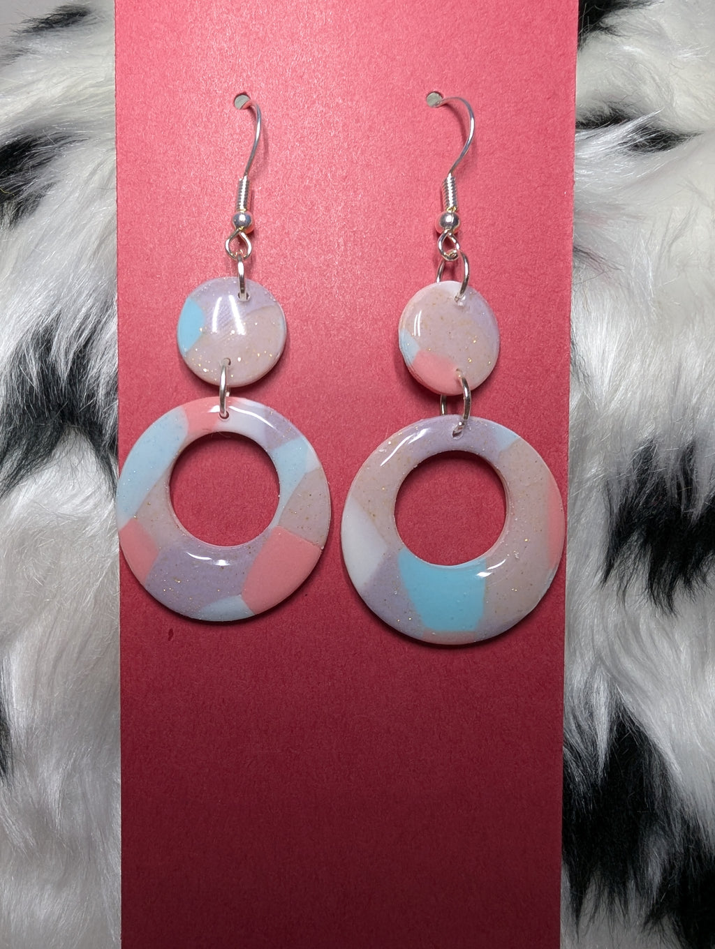 Tiered Polymer Clay Pastel Earrings