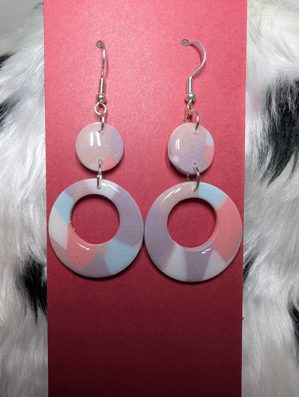 Tiered Polymer Clay Pastel Earrings