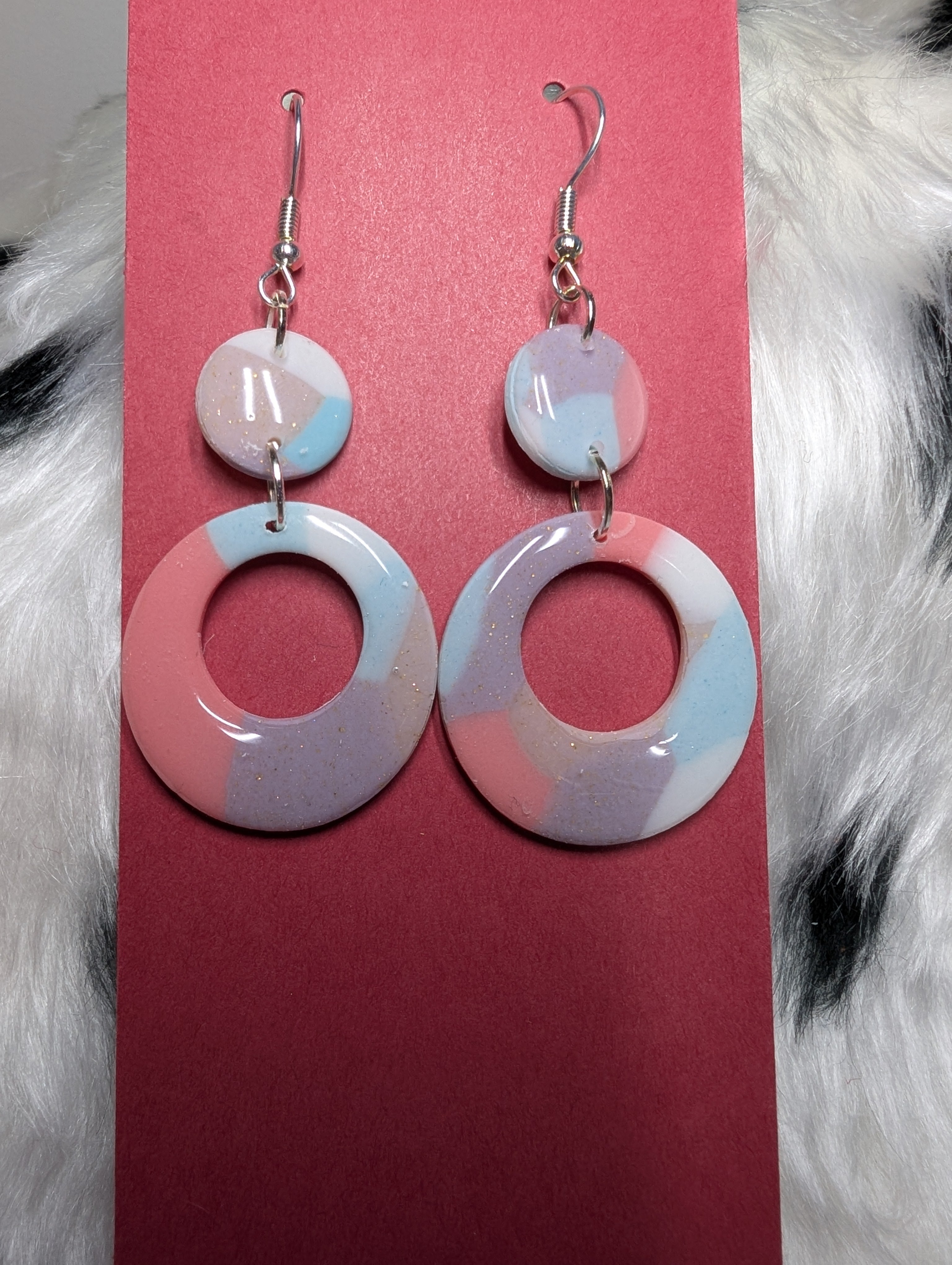 Tiered Polymer Clay Pastel Earrings