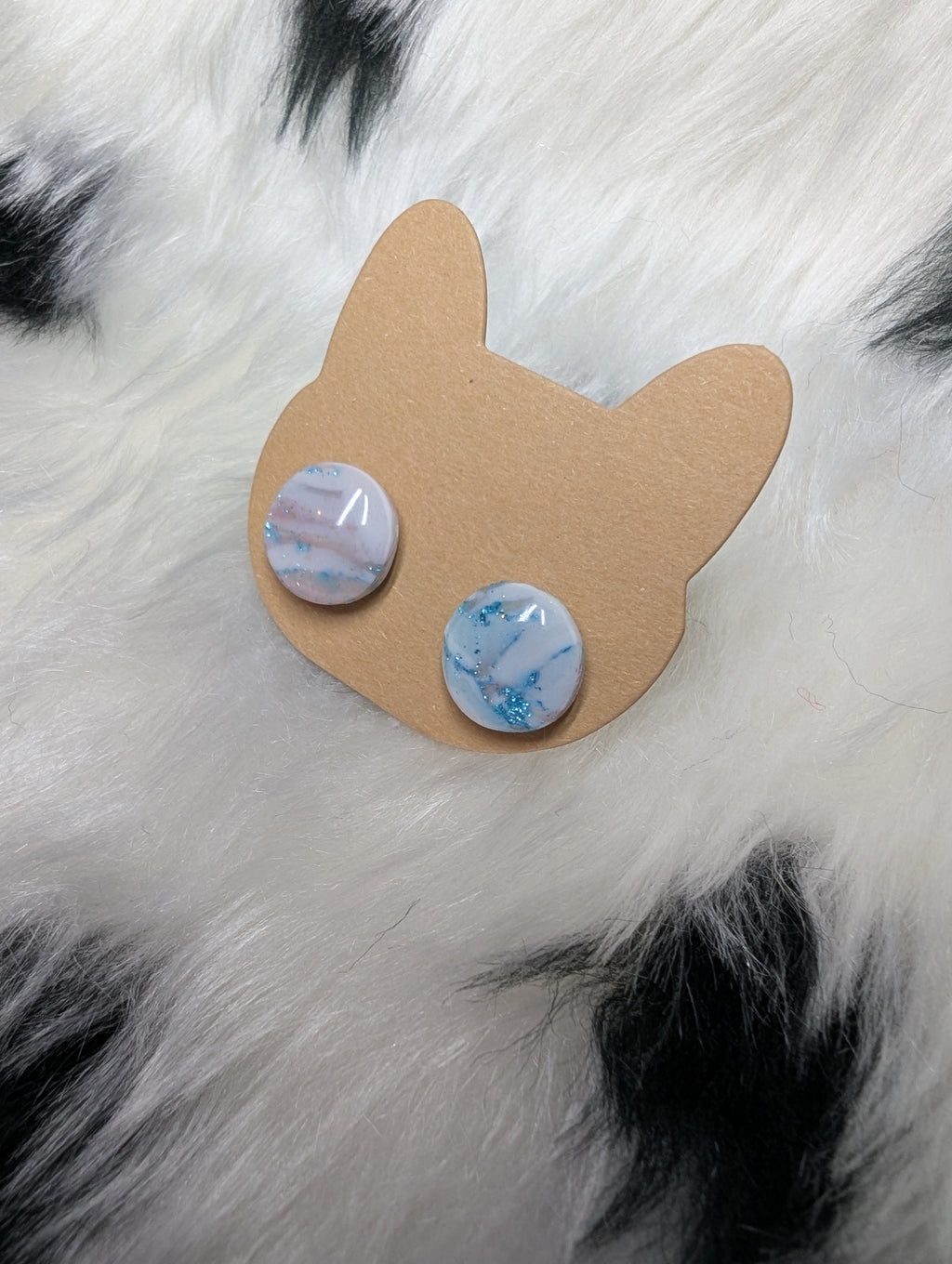 Tiny Sparkly Polymer Clay Stud Earrings