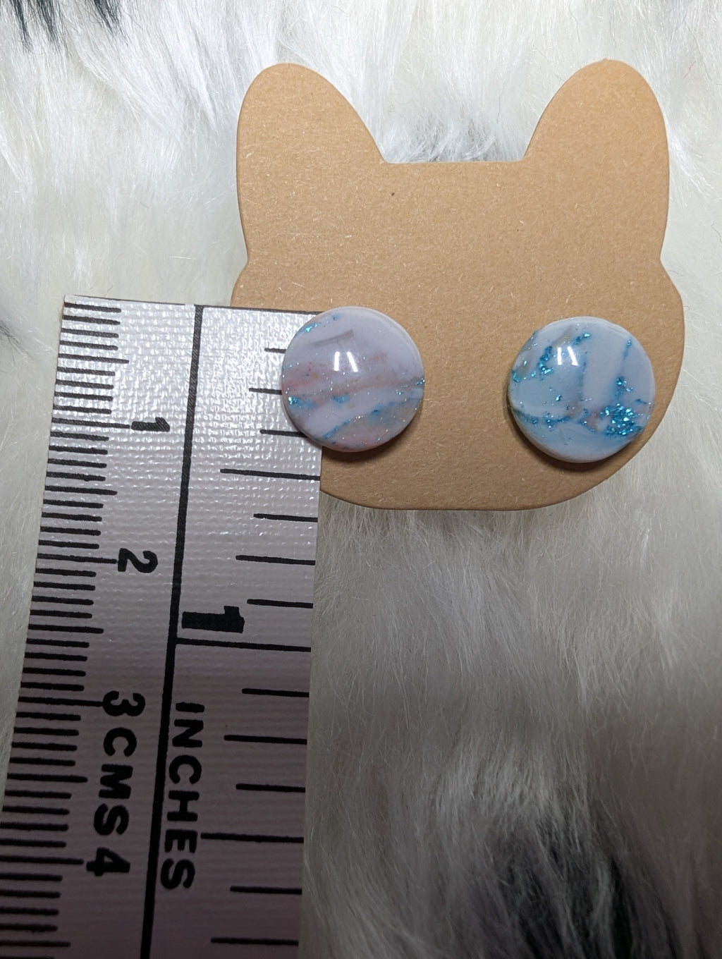 Tiny Sparkly Polymer Clay Stud Earrings