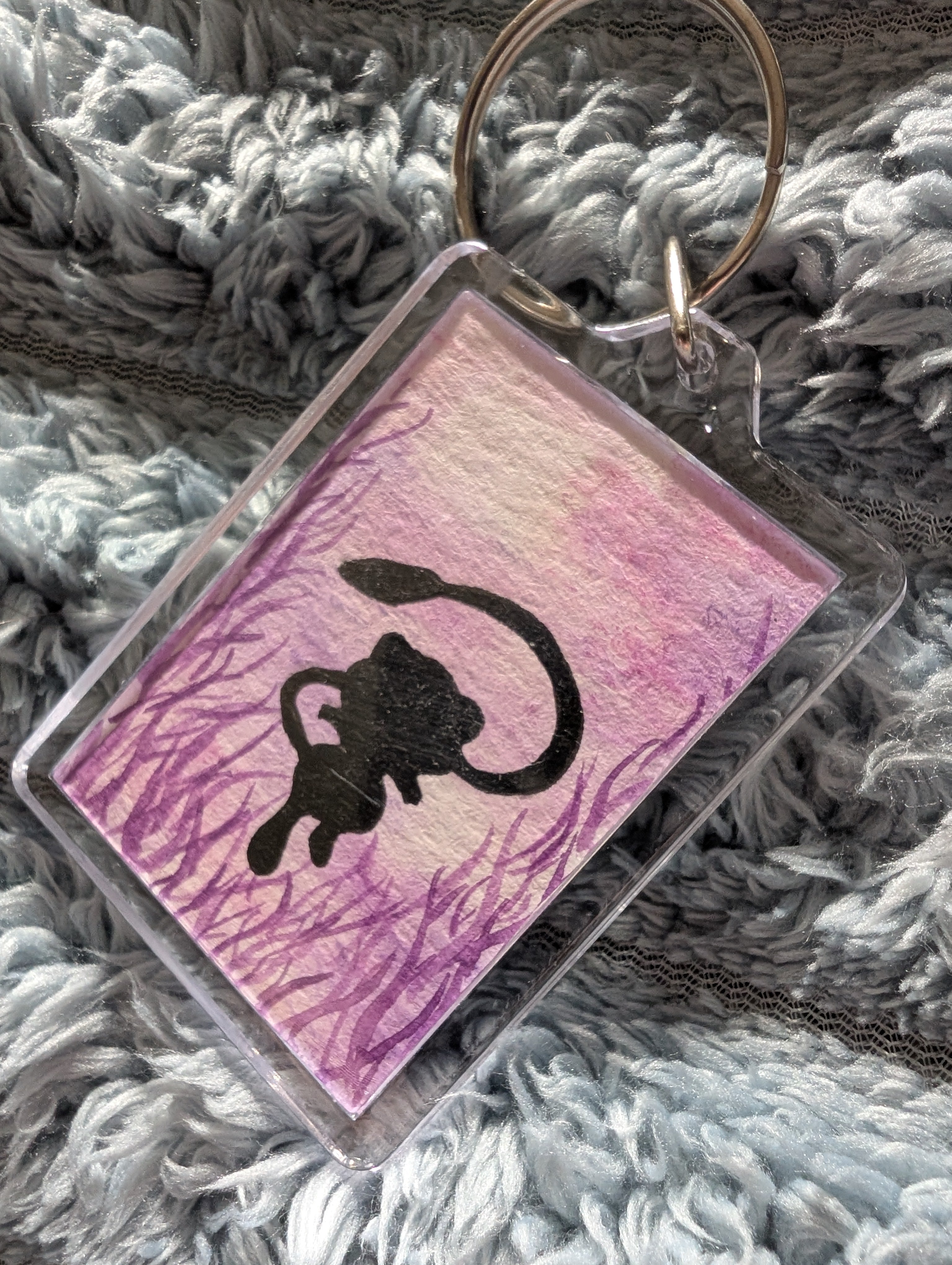 Pocket Monster Keyring – Hand Painted Watercolour