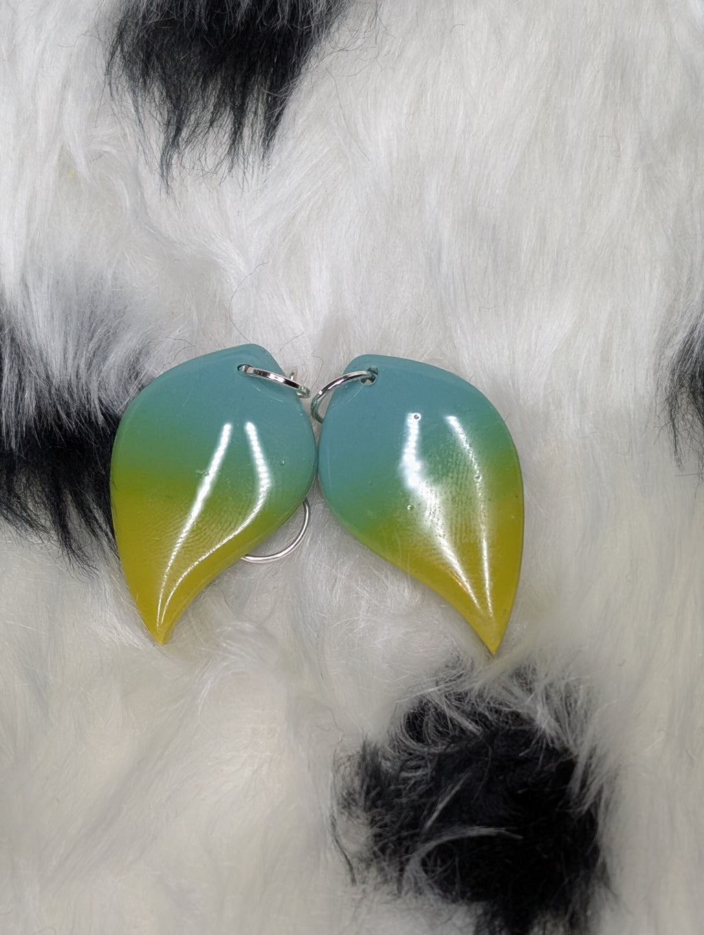 Leaf-Shaped Ombre Beach Vibes Polymer Clay Earrings