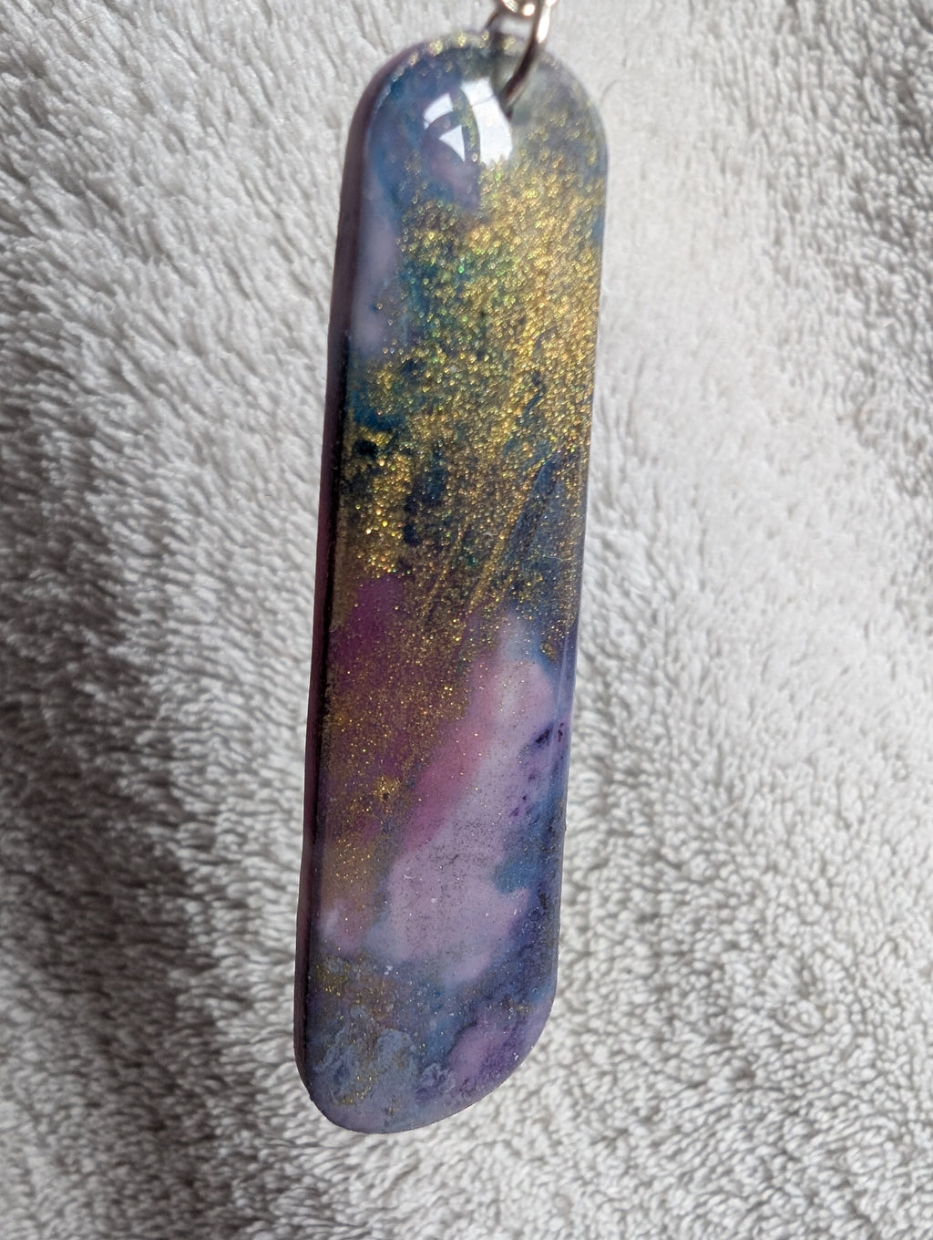 Space and Time Galaxy Earrings - Polymer Clay & Alcohol Ink