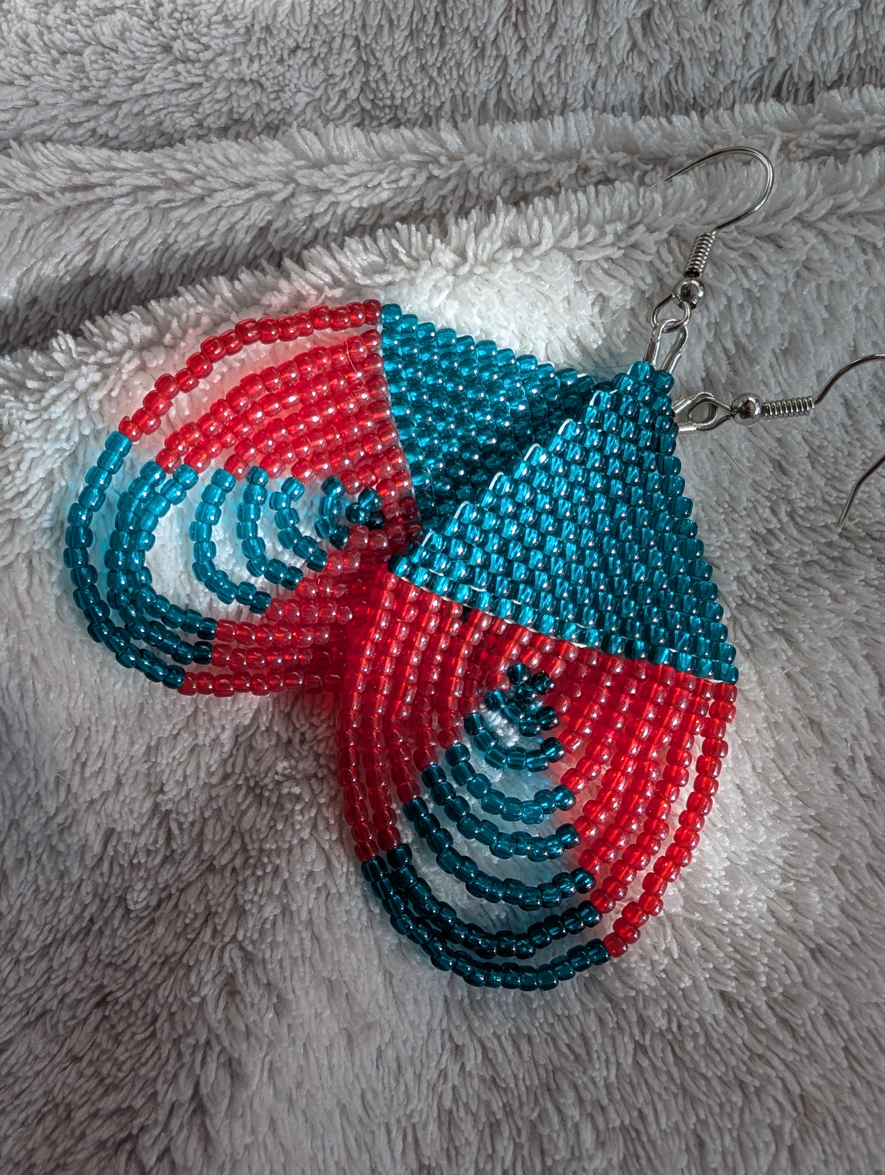 Handcrafted Geometric Movement Beaded Earrings - Japanese Toho & Miyuki Beads