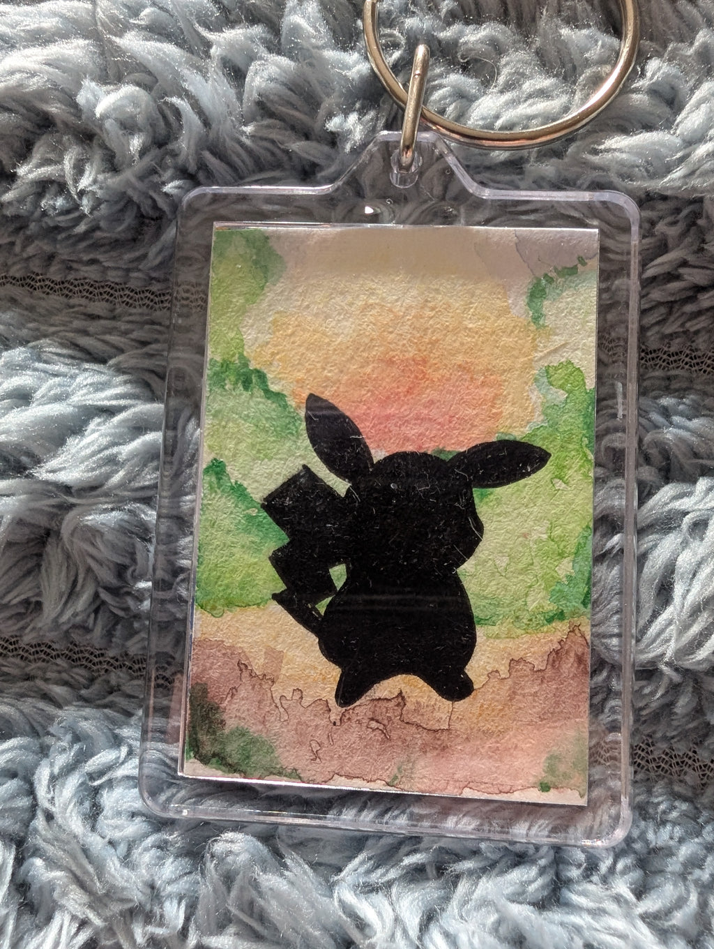 Pocket Monster Keyring – Hand Painted Watercolour
