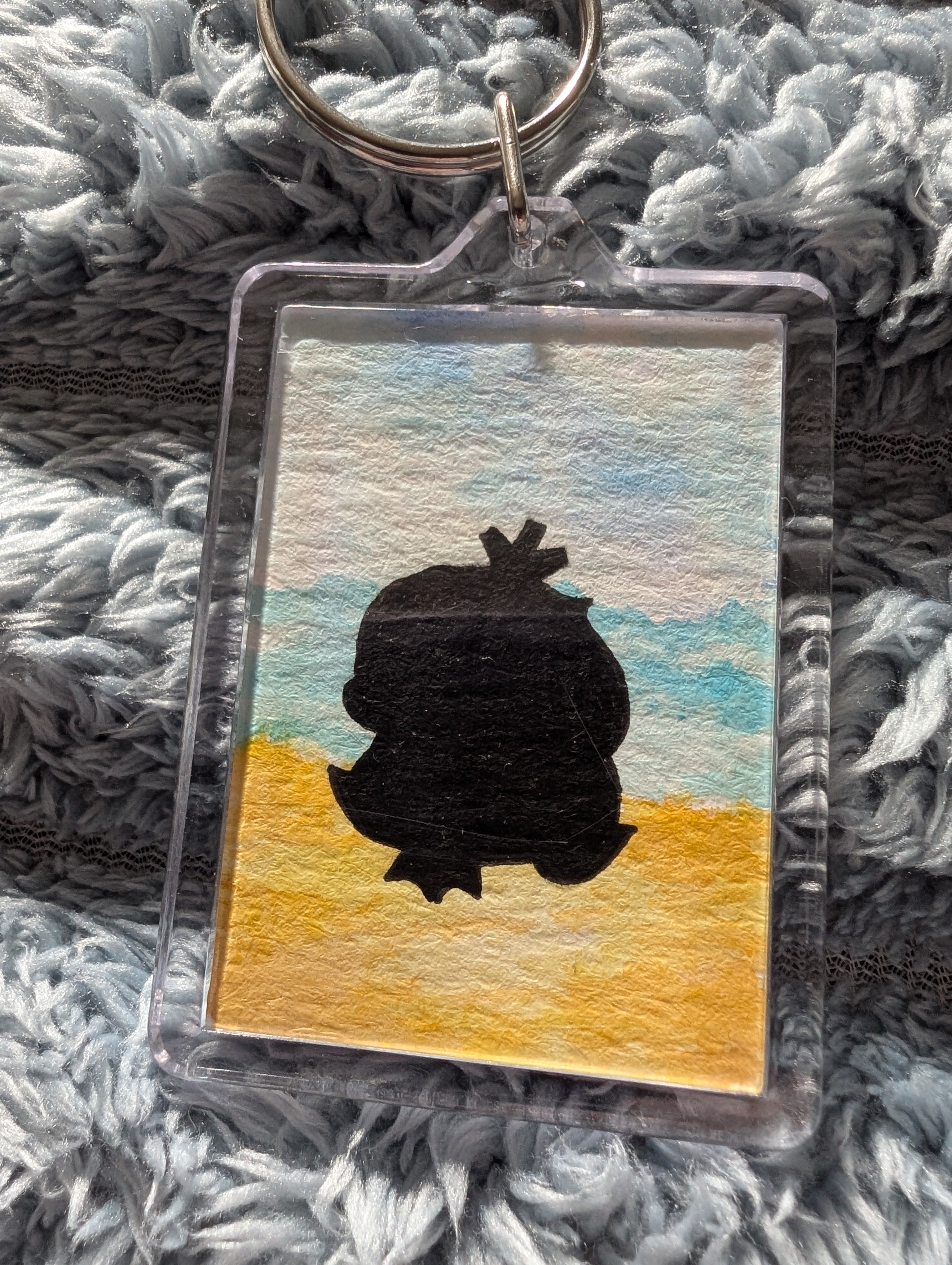 Pocket Monster Keyring – Hand Painted Watercolour