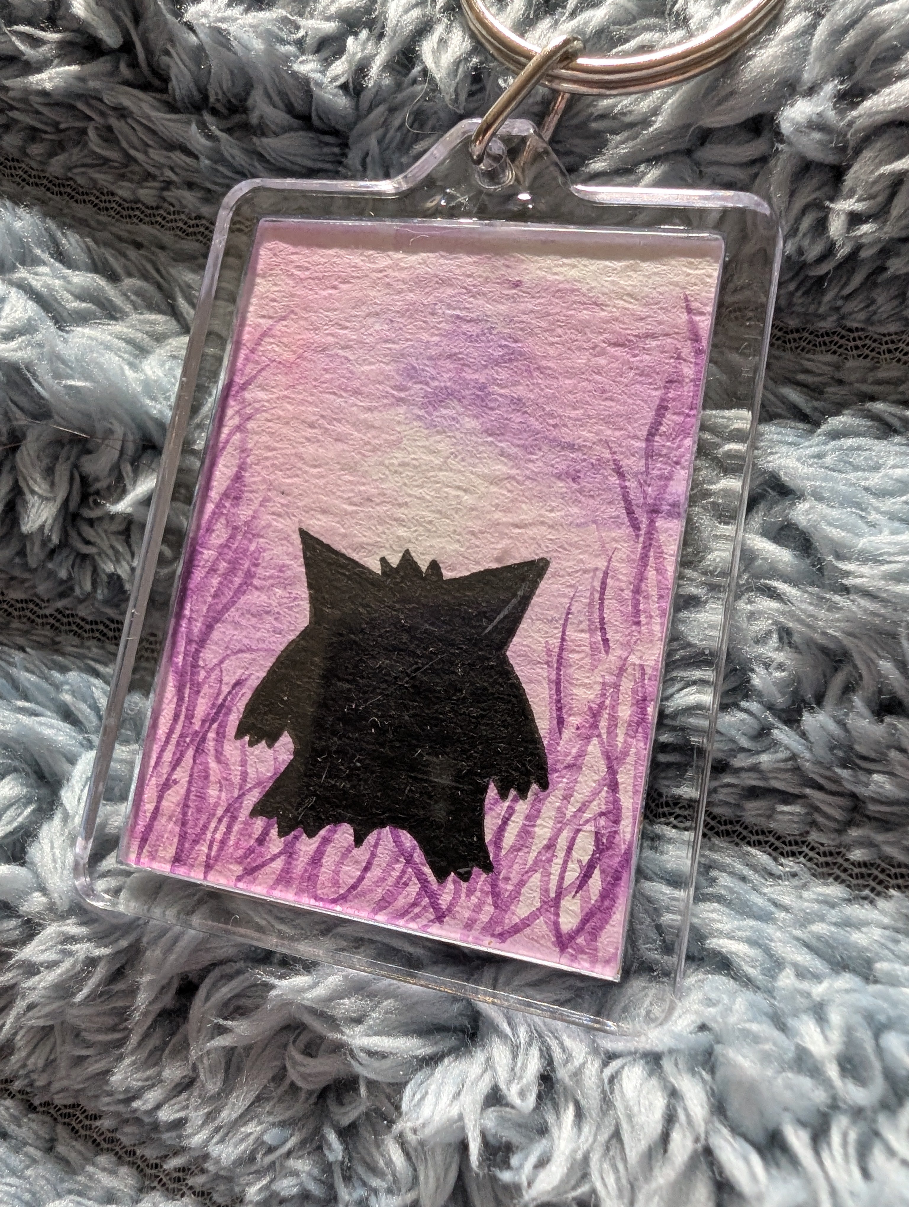 Pocket Monster Keyring – Hand Painted Watercolour