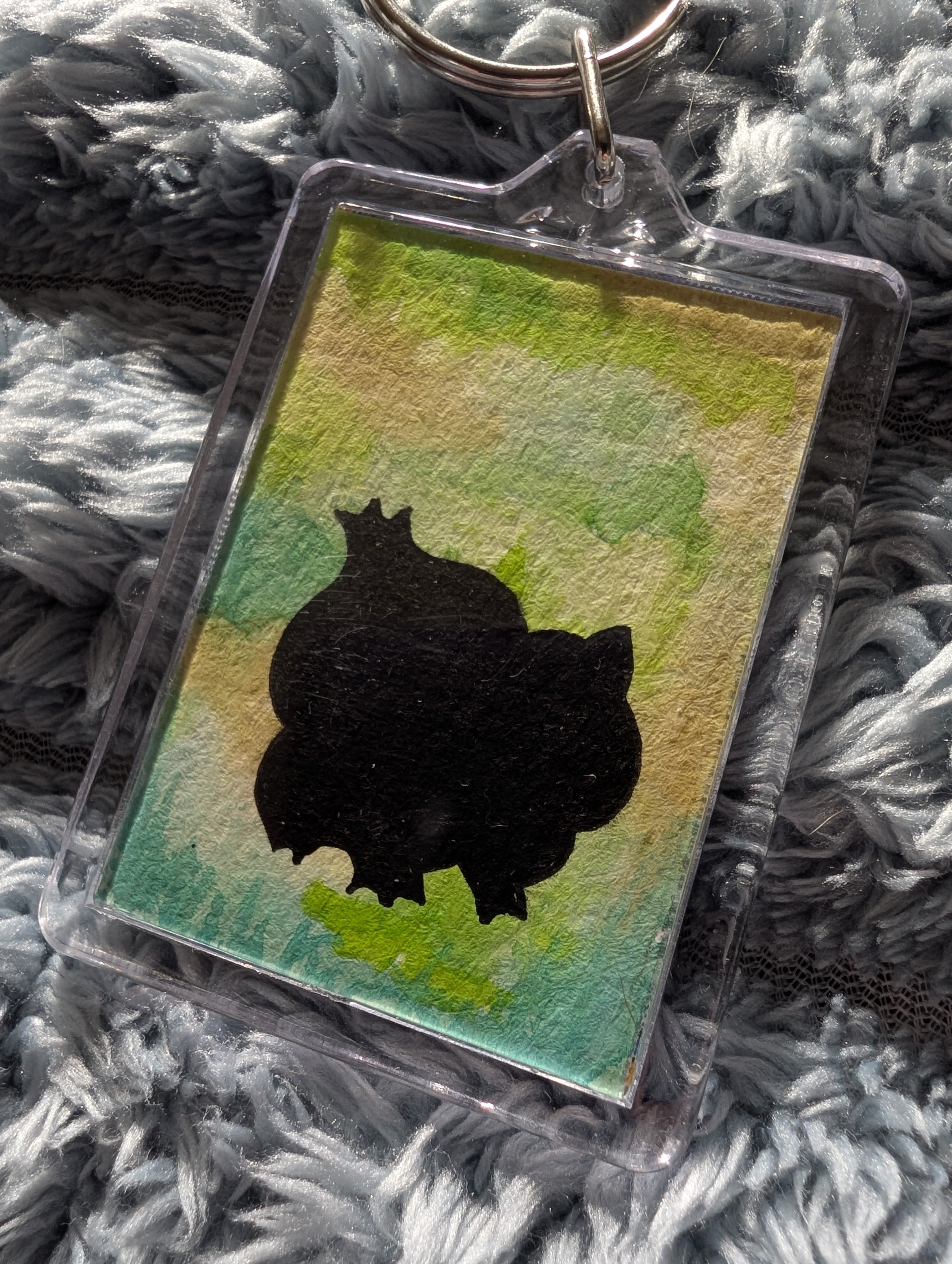 Pocket Monster Keyring – Hand Painted Watercolour