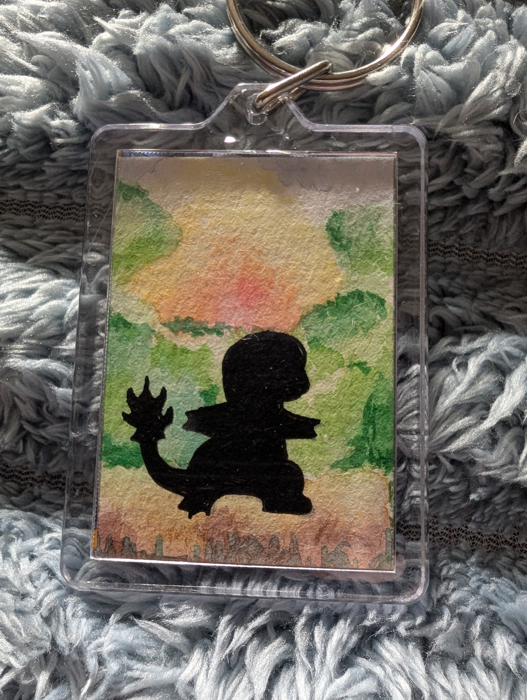 Pocket Monster Keyring – Hand Painted Watercolour