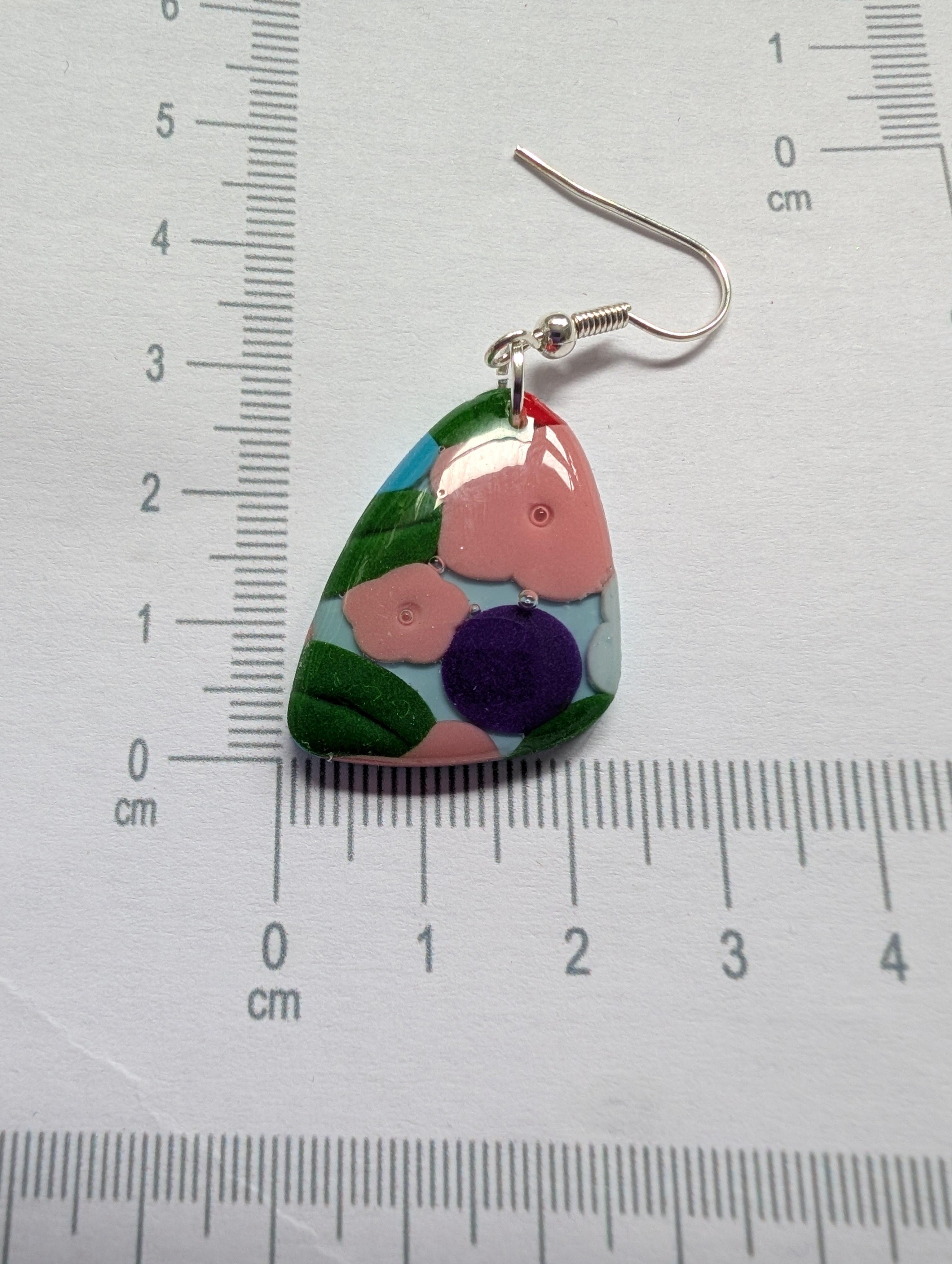 60s Style Flower Power Earrings - Handcrafted with Epoxy Resin