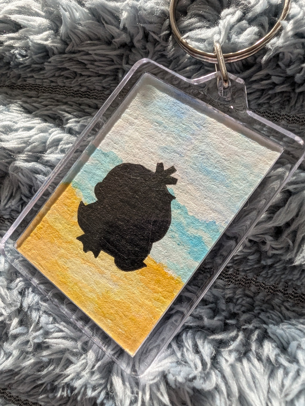 Pocket Monster Keyring – Hand Painted Watercolour