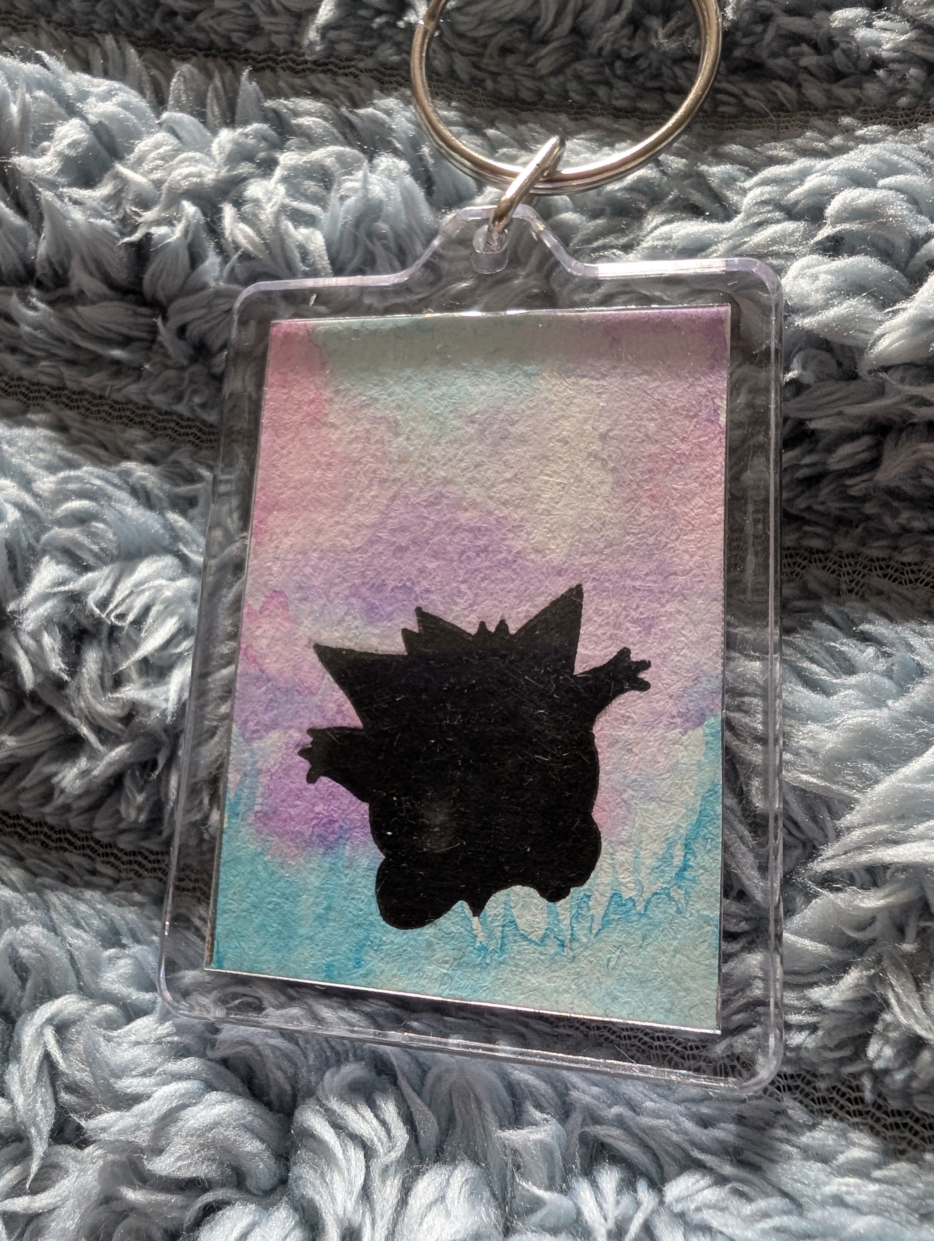 Pocket Monster Keyring – Hand Painted Watercolour