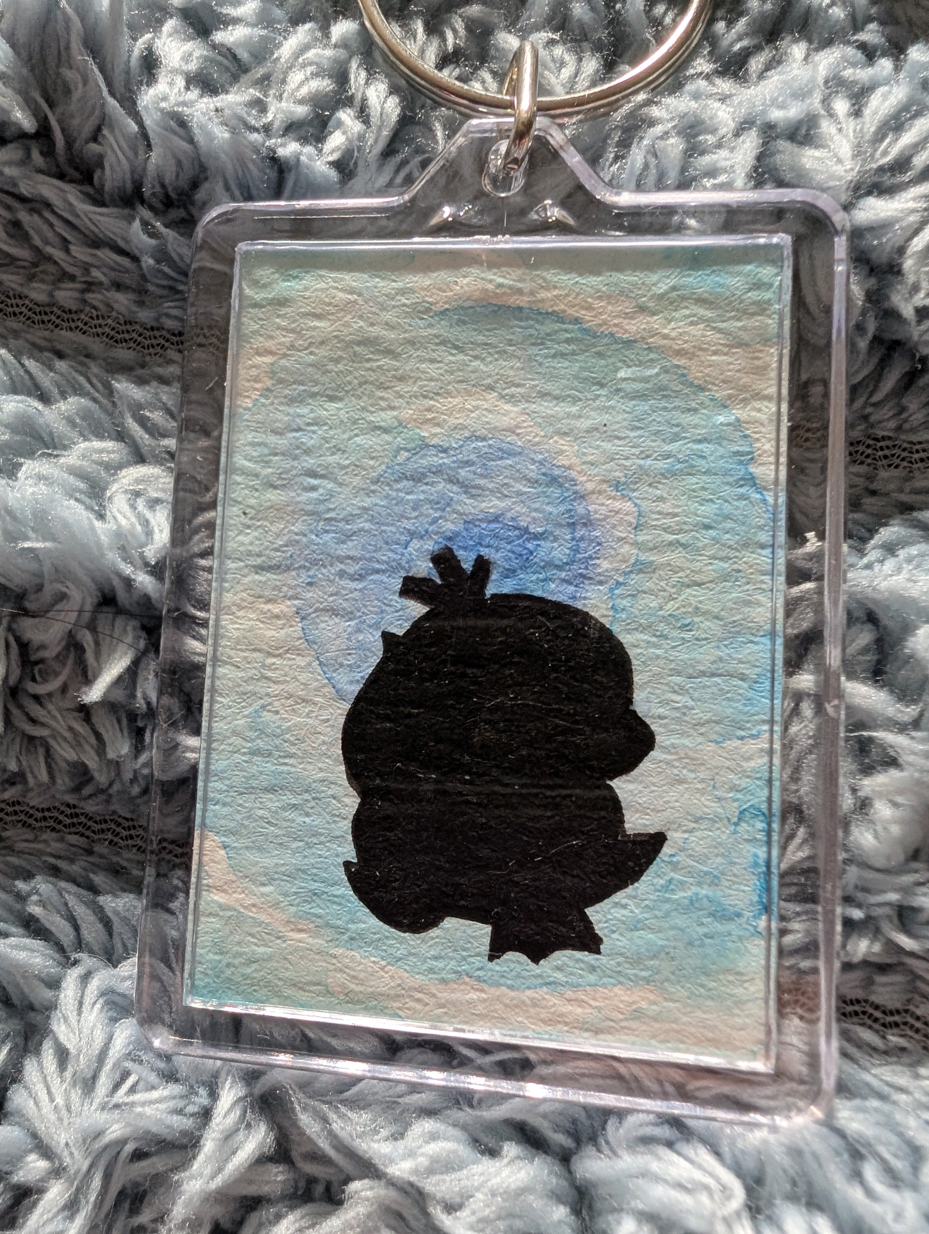 Pocket Monster Keyring – Hand Painted Watercolour